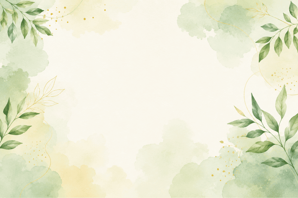 Soft green botanical background